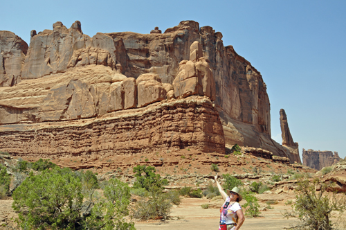 Karen Duquette at  Arches National Park